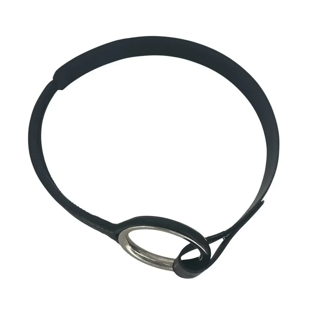Carlisle Black Leather O-Ring Belt Made in USA Size Large